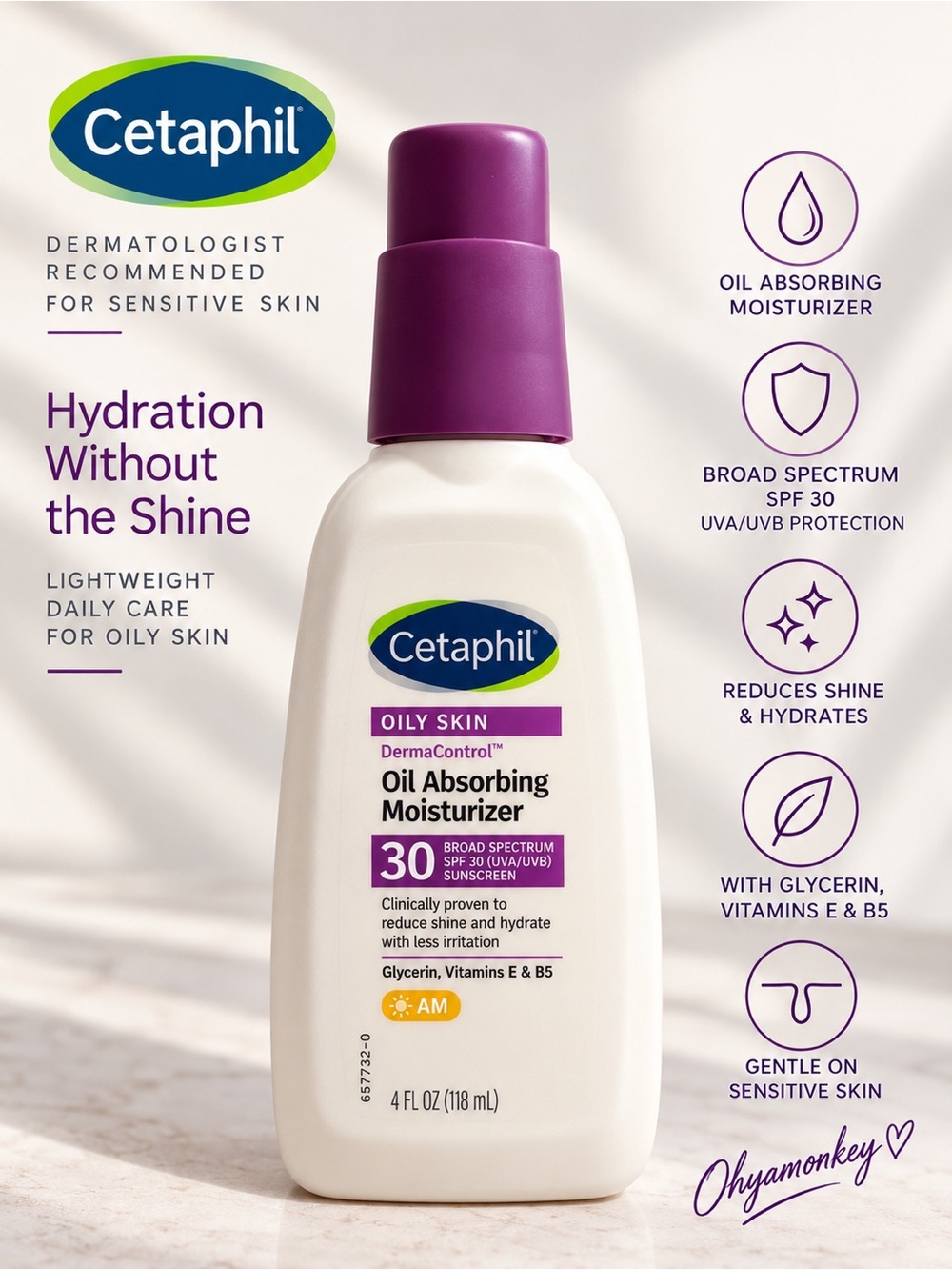 Cetaphil Oil Absorbing Moisturizer SPF 30 - for Oily Skin